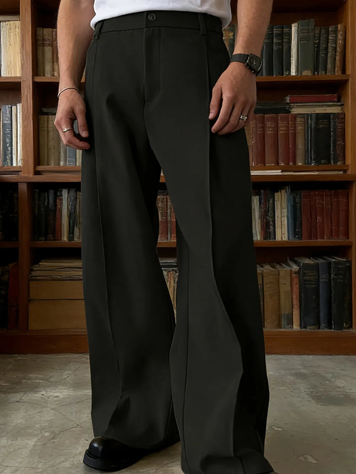 FGKKS Men Pants Fashion Brand New Luxury Anti-pilling Straight Smart Casual Pants Male Black Business Anti Wrinkle Trousers