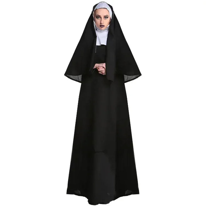 Halloween Nun Costume Women's Role-playing Stage Wear Masquerade Party Outfit New Style Adult Size M-XL Modern Dance Clothes