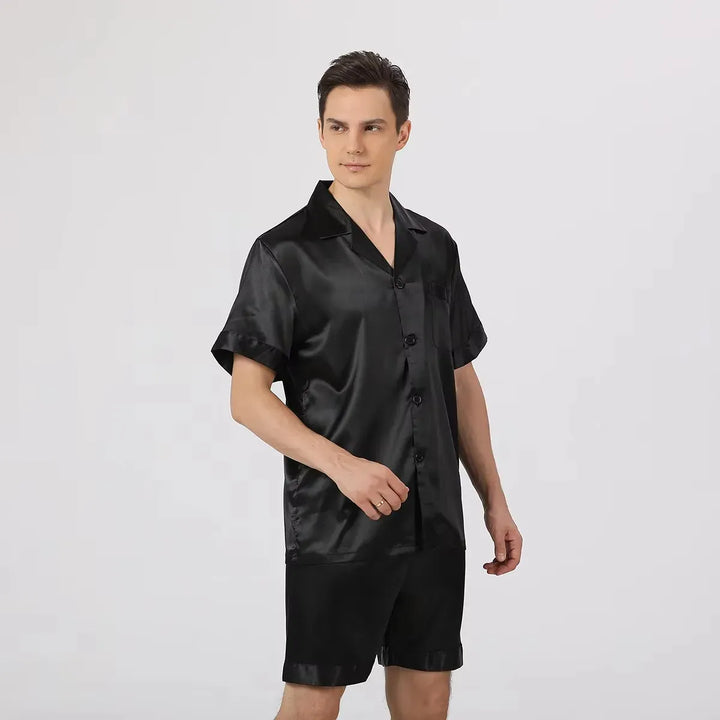 Luxurious Silk Satin Mens Pajama Set