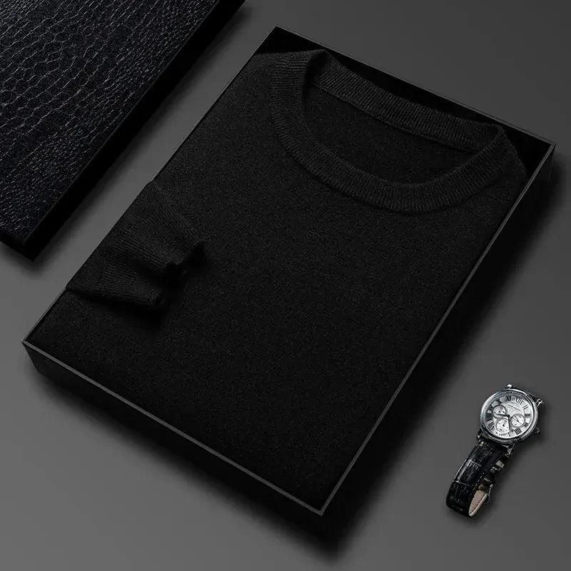 KissICON black / XXXL / China Mainland 2025 Diamond Knit Round Neck Mens Casual Fashion Sweater