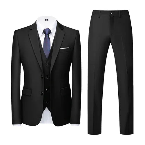 2026 Purple Slim Fit ThreePiece Mens Suit Set
