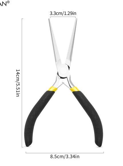 KissICON black yellow KissIcon Nail Art Shaping Clip Tweezers - Stainless