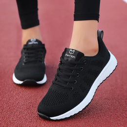 Dropshipman BlackWhite / 41 2024 Women Sport Shoes Fashion Platform Sneakers Ladies Spring Winter Flats Running Shoes for Woman