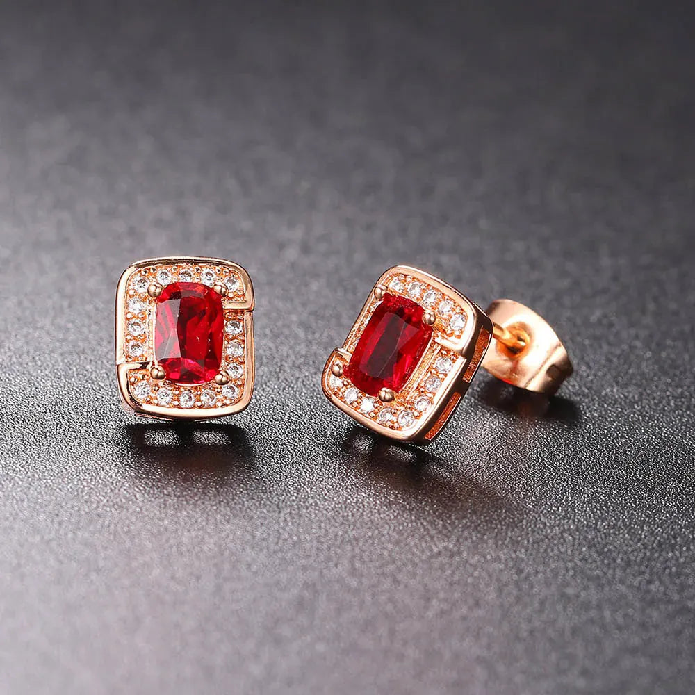 KissICON Bling Birthstone Crystal Stud Earrings – Multicolor Zircon
