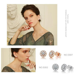 KissICON Bling Crystal Druzy Stud Earring – Multicolor CZ Sparkle