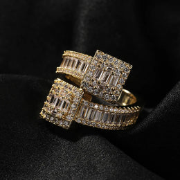 KissICON Bling King Baguettecz Ring – Iced Out Zirconia
