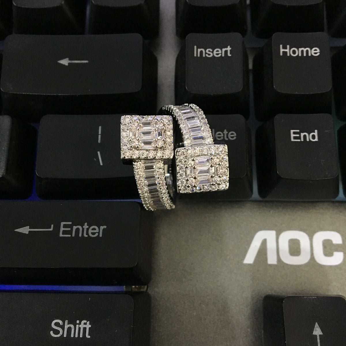 KissICON Bling King Baguettecz Ring – Iced Out Zirconia