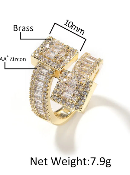 KissICON Bling King Baguettecz Ring – Iced Out Zirconia