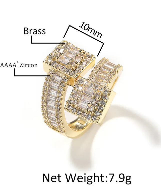 KissICON Bling King Baguettecz Ring – Iced Out Zirconia