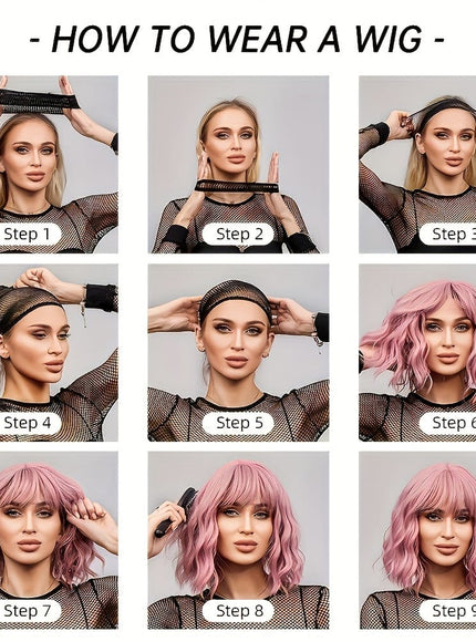 KissICON Blue / 14inch [KissIcon] Colorful Short Straight Wig - Natural Look