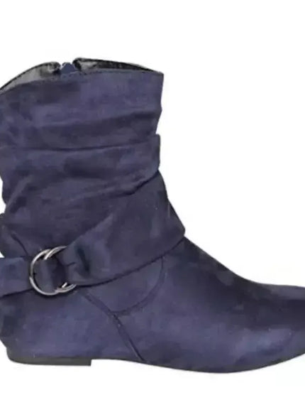 KissICON blue / 42 Fashion Women Boot Suede and Calf Fashion Boot
