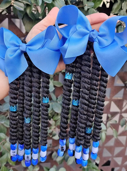 KissICON Blue A KissIcon Delicate Braided Ponytail Extensions Dreadlocks