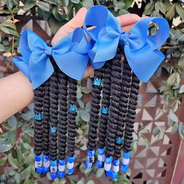 KissICON Blue A KissIcon Delicate Braided Ponytail Extensions Dreadlocks