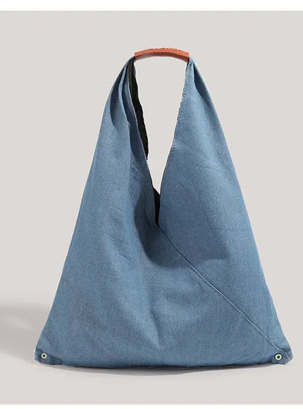 KissICON Blue Denim Shoulder Tote – Purse Adjustable Strap