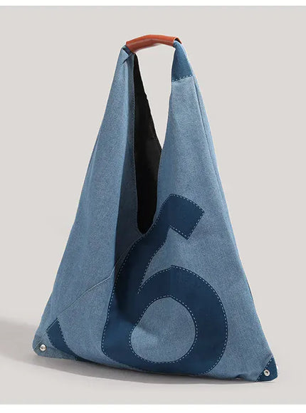 KissICON Blue Denim Shoulder Tote – Purse Adjustable Strap