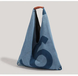 KissICON Blue Denim Shoulder Tote – Purse Adjustable Strap