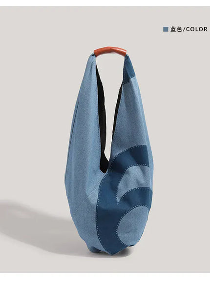 KissICON Blue Denim Shoulder Tote – Purse Adjustable Strap