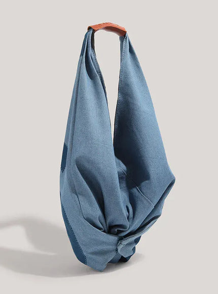 KissICON Blue Denim Shoulder Tote – Purse Adjustable Strap