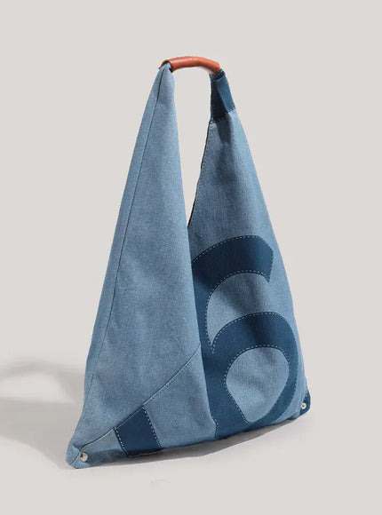 KissICON Blue Denim Shoulder Tote – Purse Adjustable Strap
