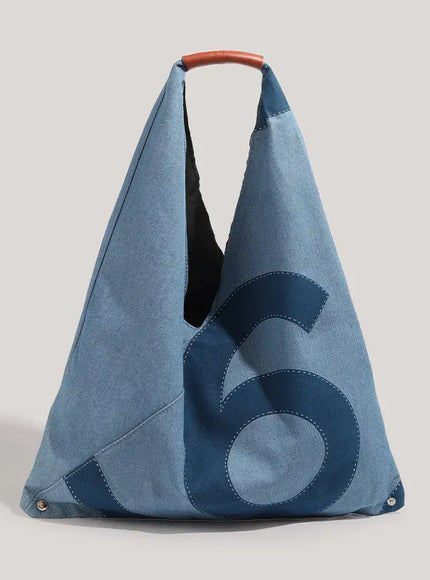 KissICON Blue Denim Shoulder Tote – Purse Adjustable Strap