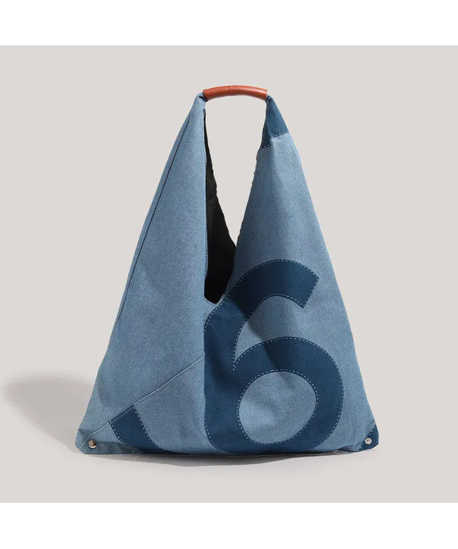 KissICON Blue Denim Shoulder Tote – Purse Adjustable Strap
