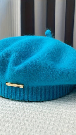 jkthpu-45 Blue Fantasy Holiday Beret Cozy Breathable AutumnWinter Style