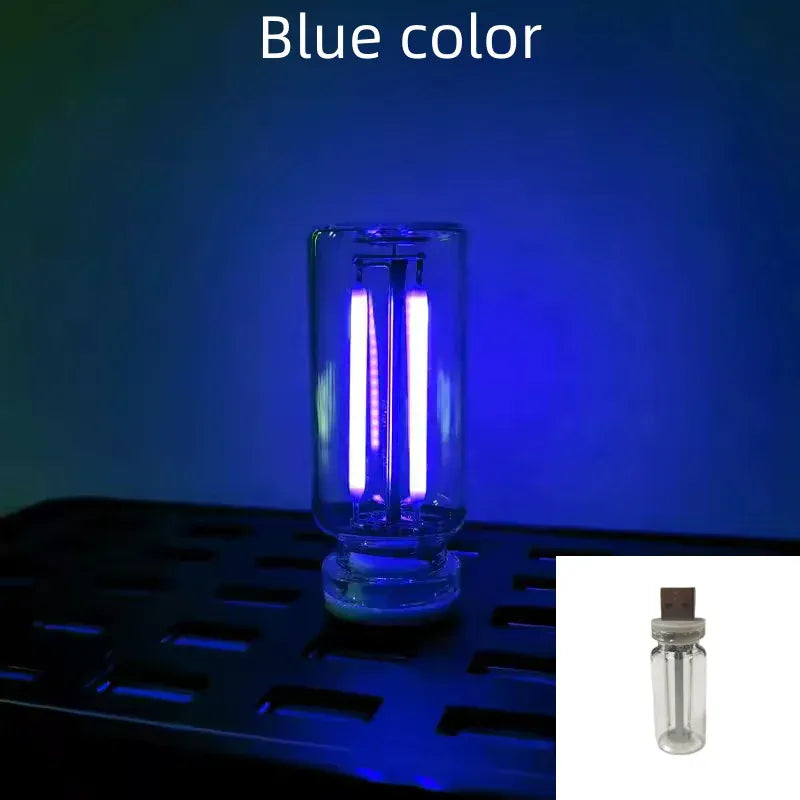 KissICON blue Halloween DecorAITHEA Led Glass Light  Usb Night Light Bulb Touch Dimming Usb Night Light For Car Interior Bedroom Home Decor