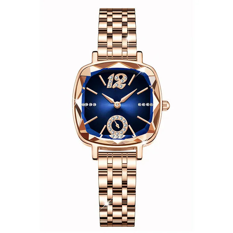 KissICON Blue Kiss Icon UTHAI V1 Square Quartz Watch Diamond