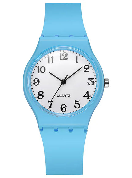 KissICON Blue KissIcon UTHAI C24 Kids Watch Silicone Strap Quartz