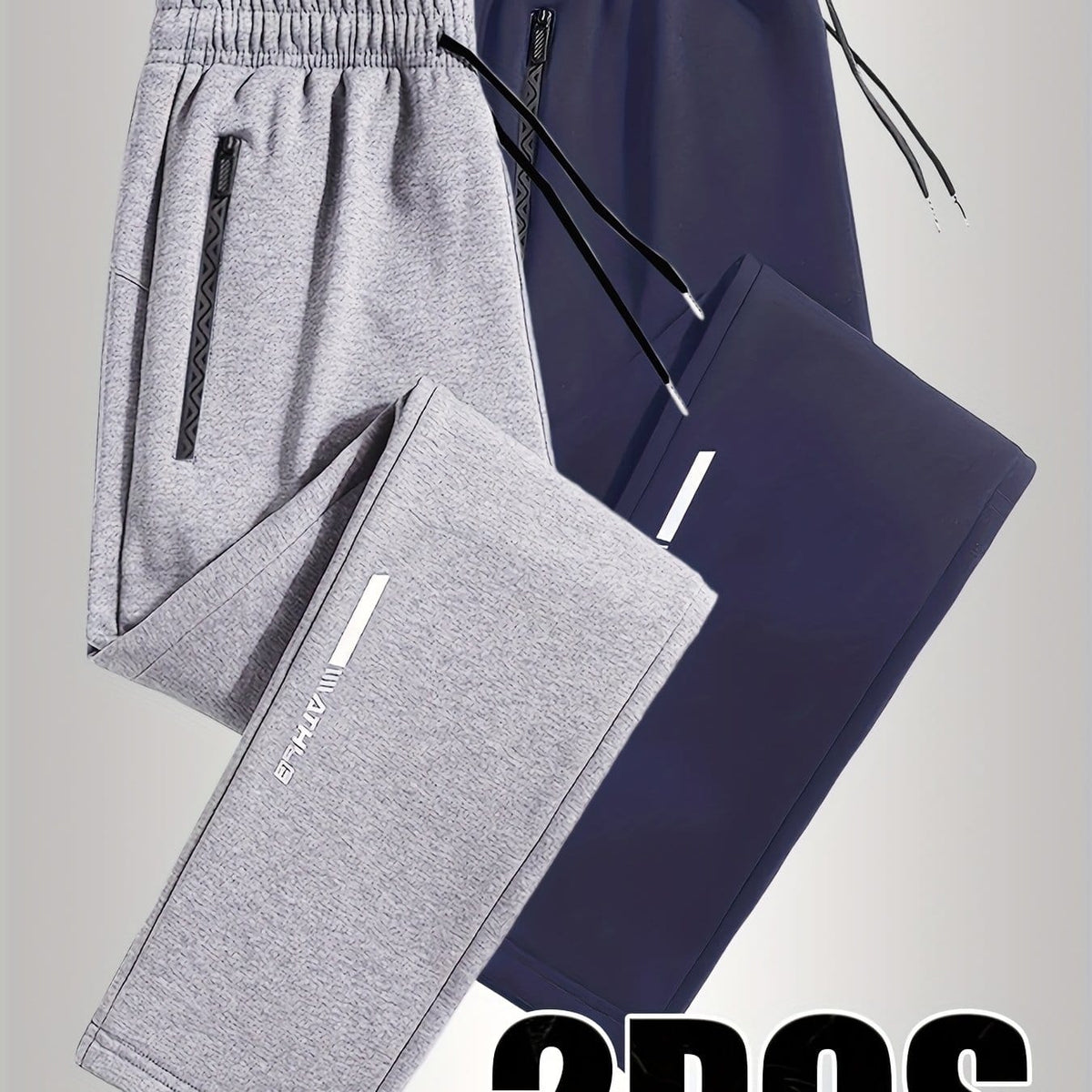 KissICON Blue+Light Grey / UK 40-42 2pc Mens Reflective Jogger Set AllSeason Outdoor Comfort