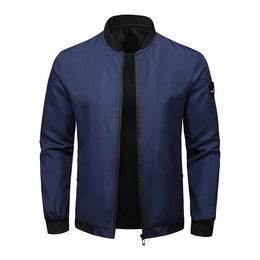 KissICON Blue / M / China Mainland New Arrival Mens Solid Casual Fashion Versatile Coat