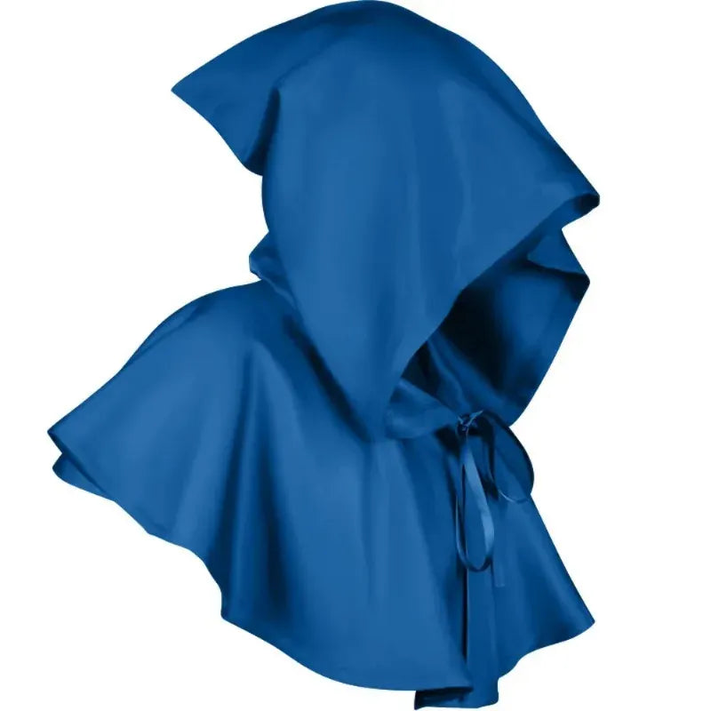 KissICON Blue / One Size Halloween  Adult Solid Costume Death Cloak Medieval Hooded Costume Cloak Movie Cosplay Clothing Party Clothes