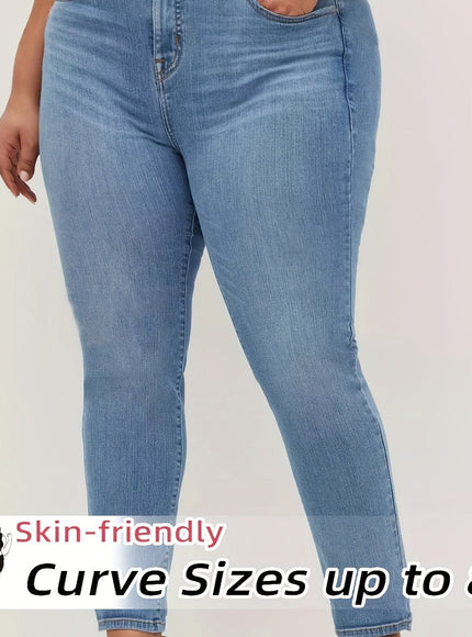 jkthpu-45 Blue / UK 16 Women's Extra Wide Leg Light Wash Blue Distressed