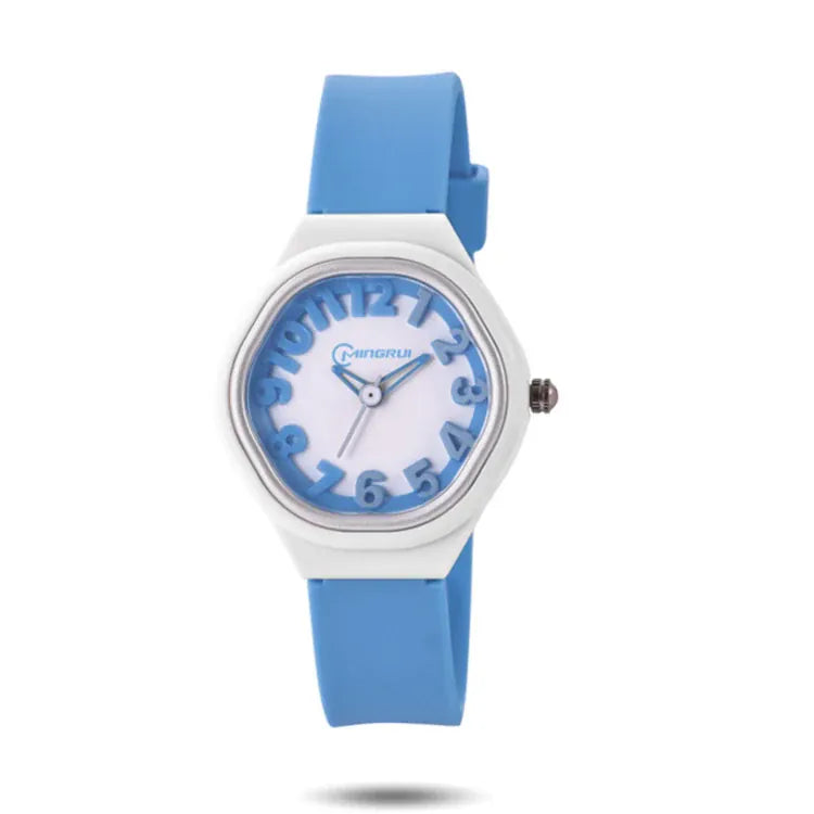 KissICON Blue Uthai C14 Kids Digital Watch Waterproof Quiet For