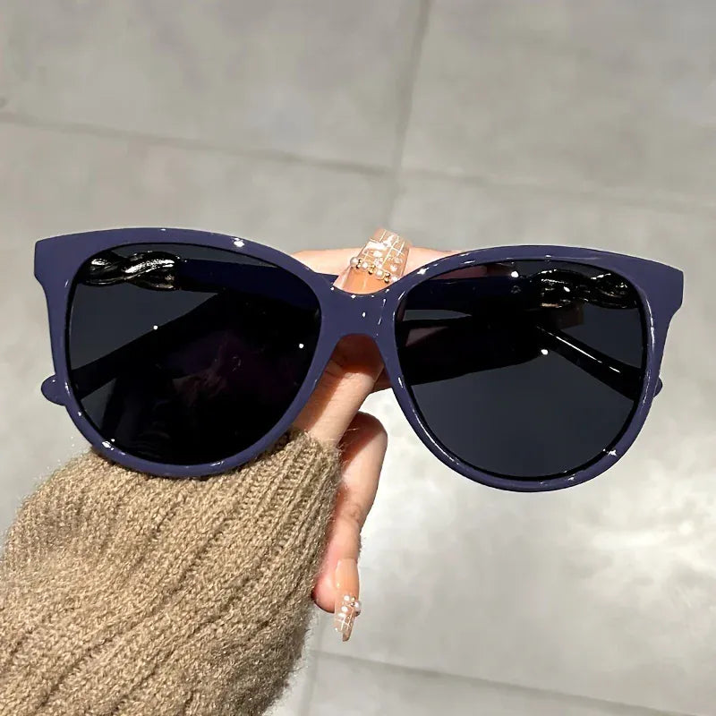 Dropshipman Blue Vintage Cat Eye Sunglasses