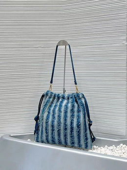 KissICON Blue Women's Handbag – Single-shoulder Made Denim