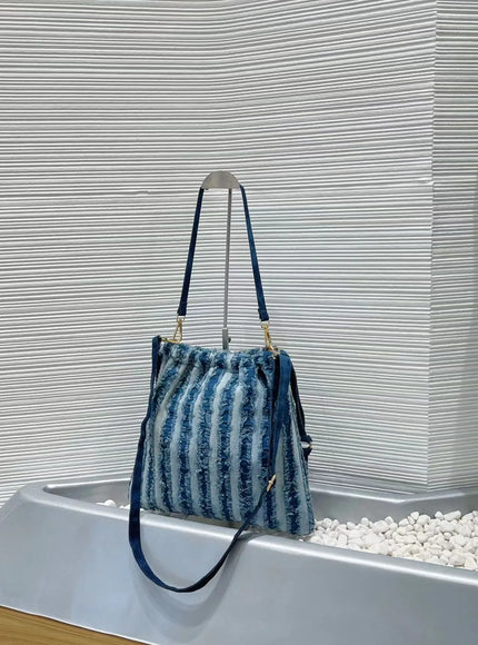 KissICON Blue Women's Handbag – Single-shoulder Made Denim