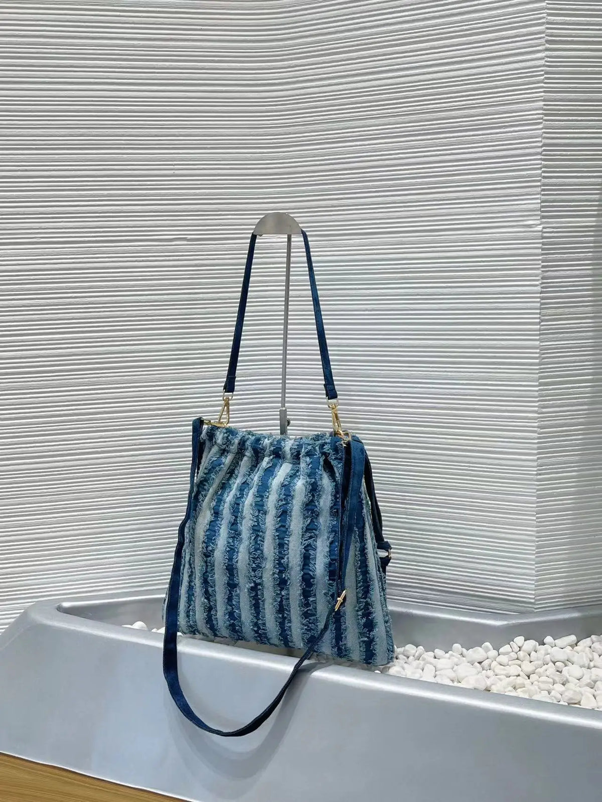 KissICON Blue Women's Handbag – Single-shoulder Made Denim