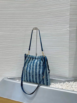 KissICON Blue Women's Handbag – Single-shoulder Made Denim