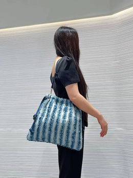 KissICON Blue Women's Handbag – Single-shoulder Made Denim