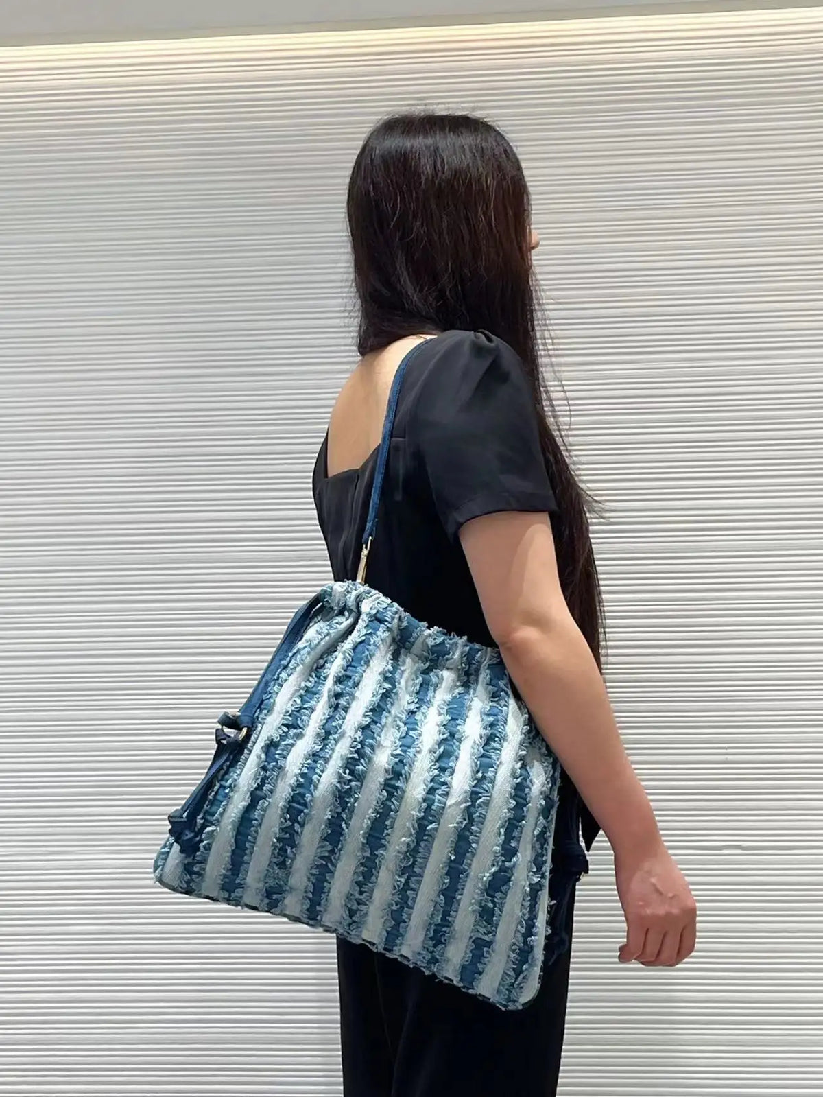 KissICON Blue Women's Handbag – Single-shoulder Made Denim