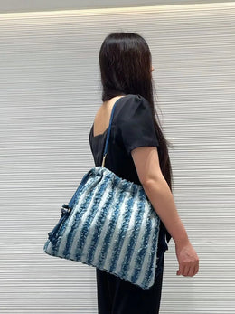 KissICON Blue Women's Handbag – Single-shoulder Made Denim