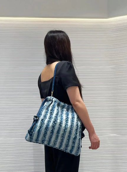 KissICON Blue Women's Handbag – Single-shoulder Made Denim