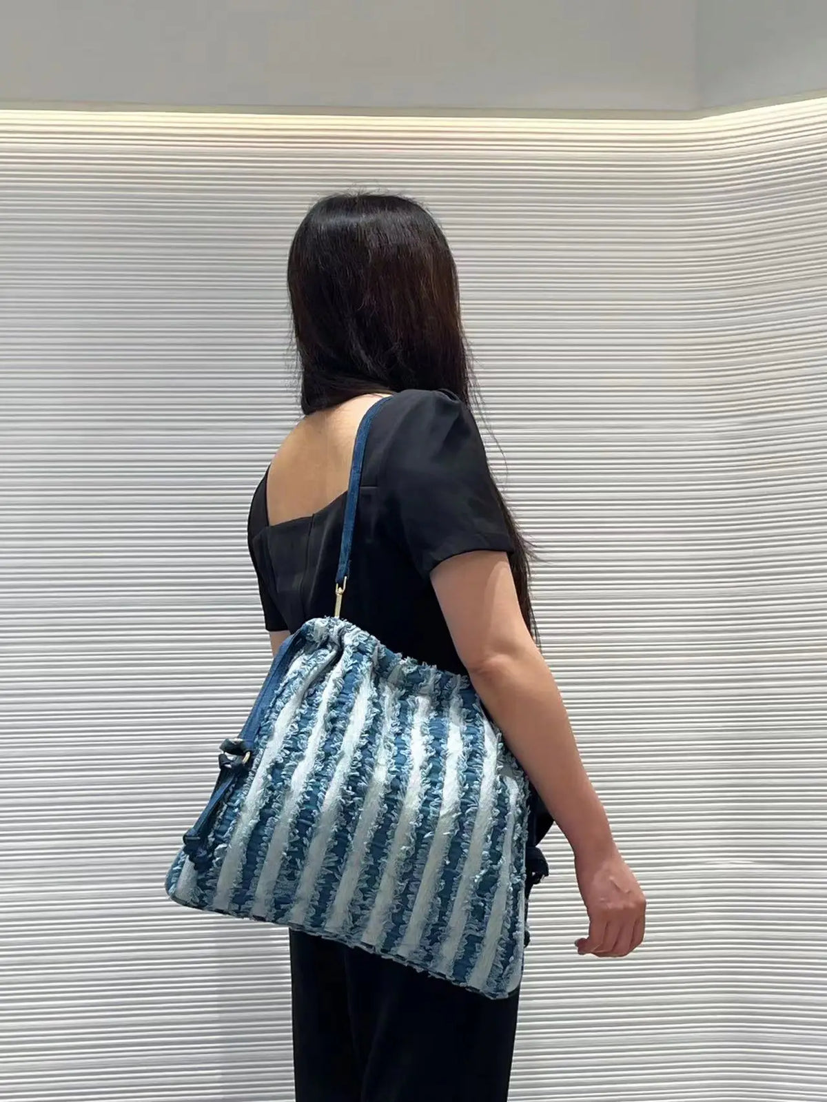 KissICON Blue Women's Handbag – Single-shoulder Made Denim