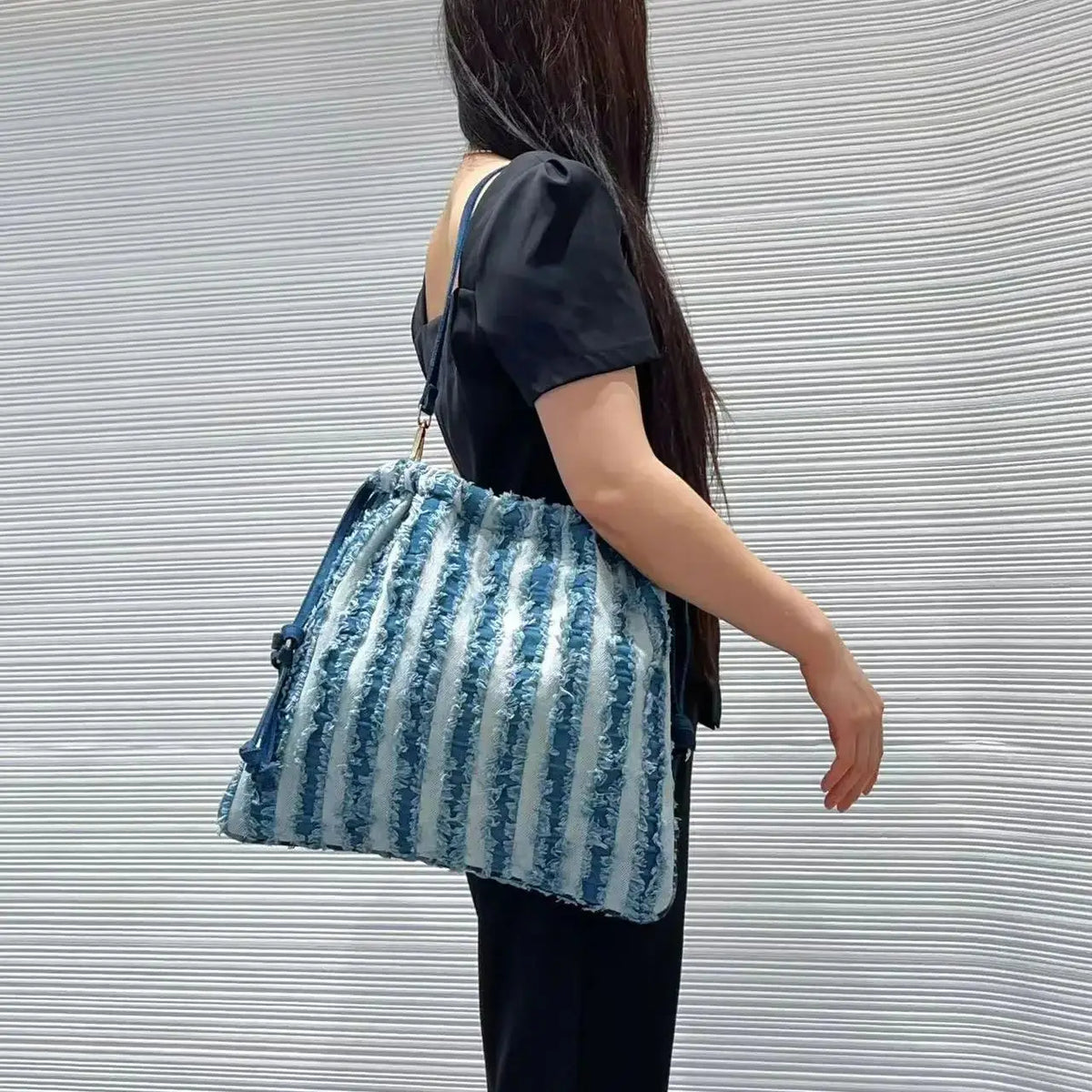 KissICON Blue Women's Handbag – Single-shoulder Made Denim