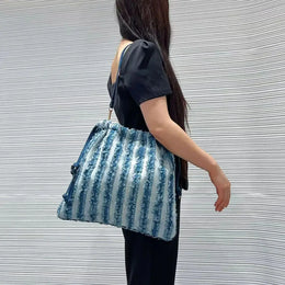 KissICON Blue Women's Handbag – Single-shoulder Made Denim