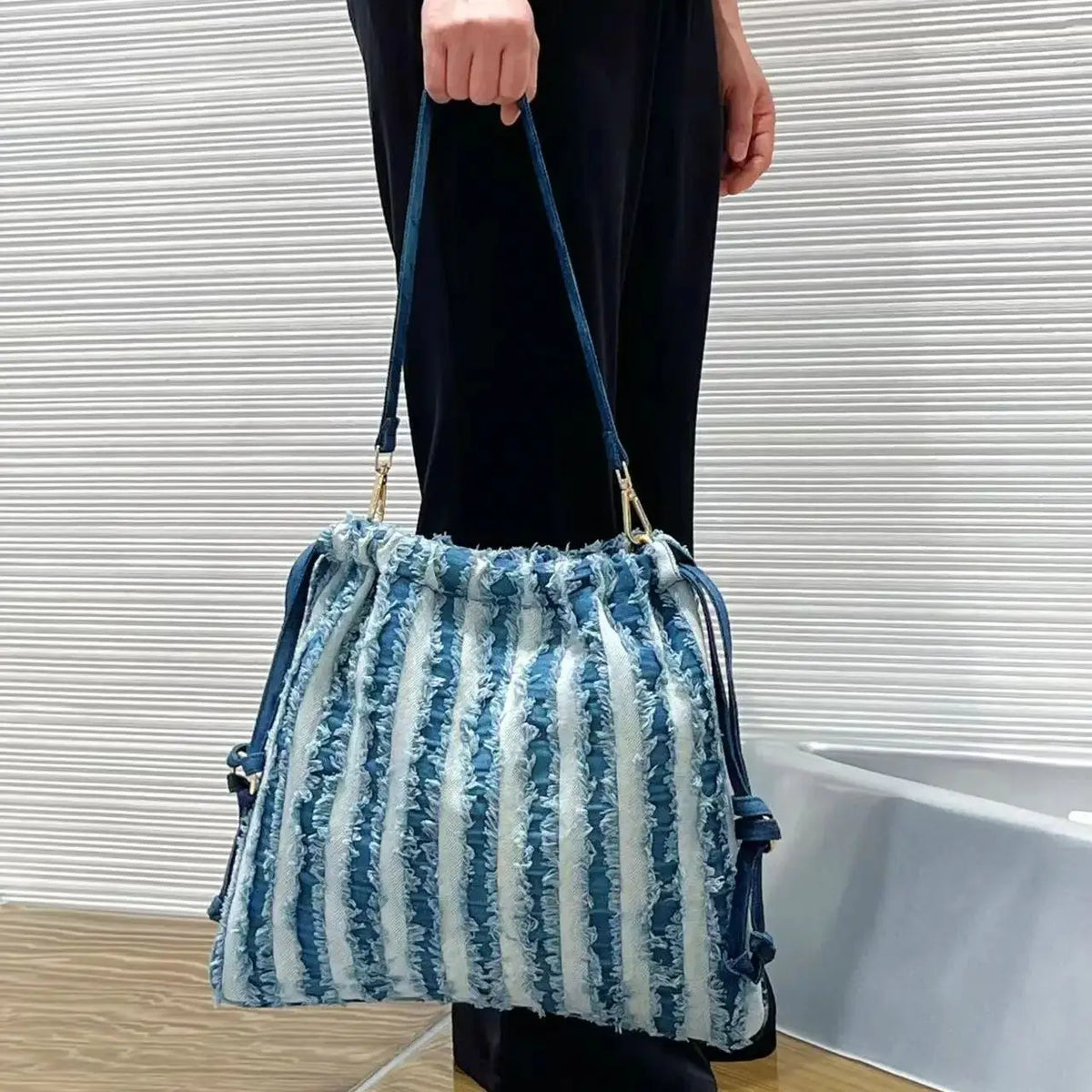 KissICON Blue Women's Handbag – Single-shoulder Made Denim