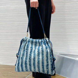 KissICON Blue Women's Handbag – Single-shoulder Made Denim
