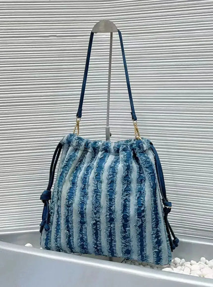 KissICON Blue Women's Handbag – Single-shoulder Made Denim