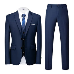KissICON Blue / XXXS 2026 Purple Slim Fit ThreePiece Mens Suit Set